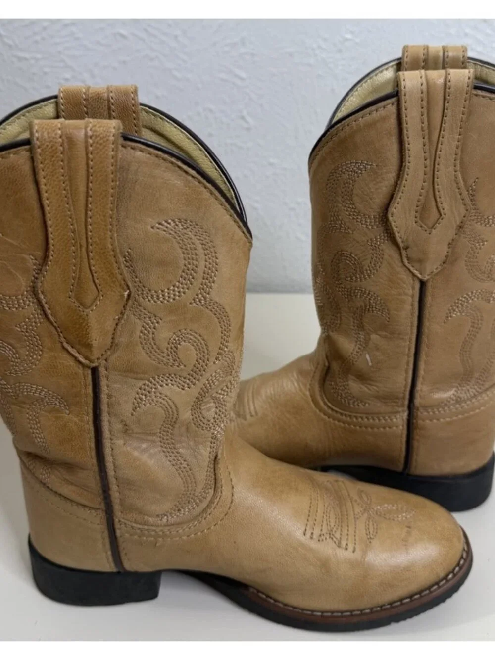 Cody James Youth Size 2 D Brown Cowboy Western Boots Leather GUC